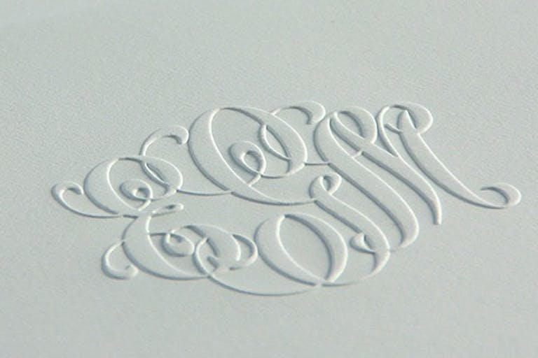 Luxury Stationery - Embossing Example from Crane & Co